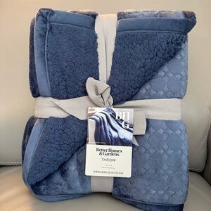 Better Homes And Gardens Navy Blue Throw Blanket